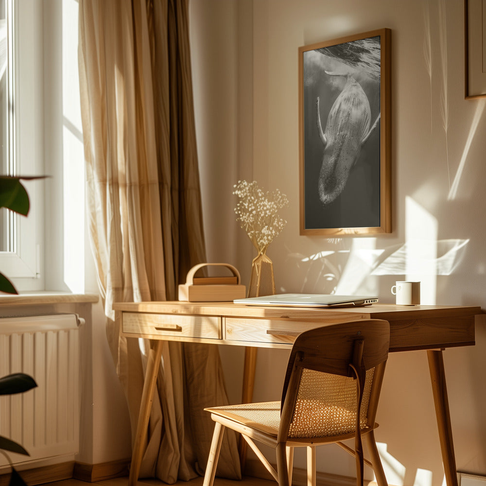 Black & Whale Poster